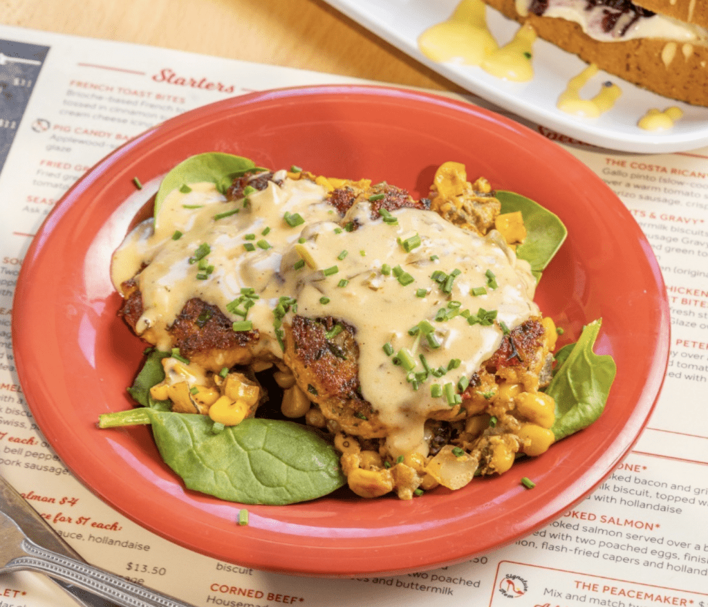 Ruby Slipper Cafe Crawfish Cake Benedict